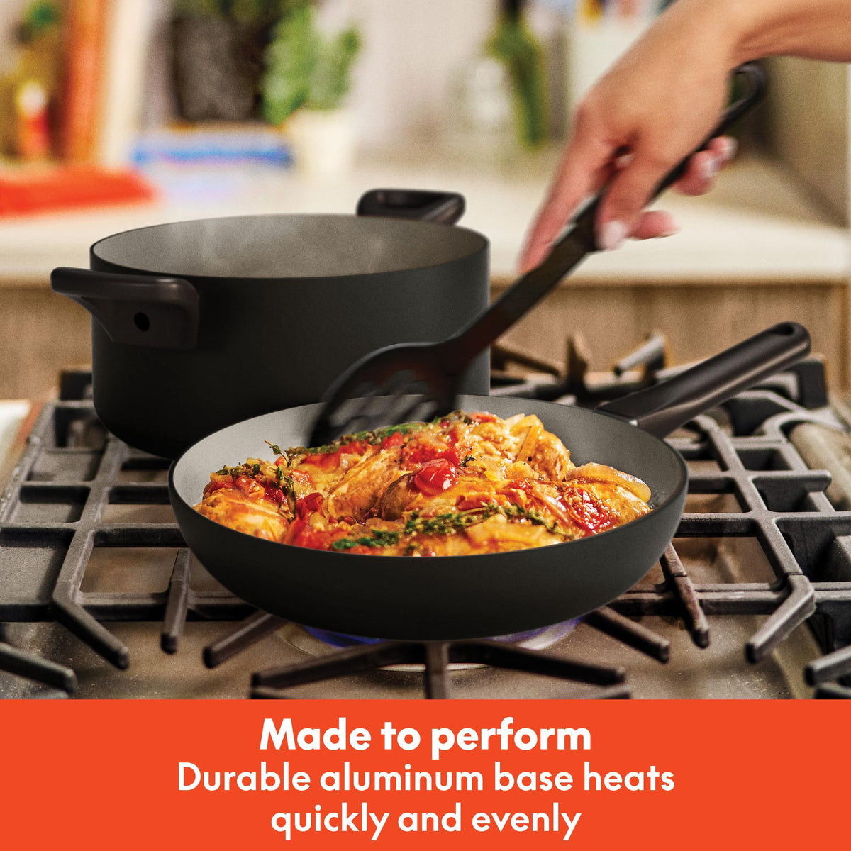 12 Piece Ceramic Nonstick Cookware Set Black E165687