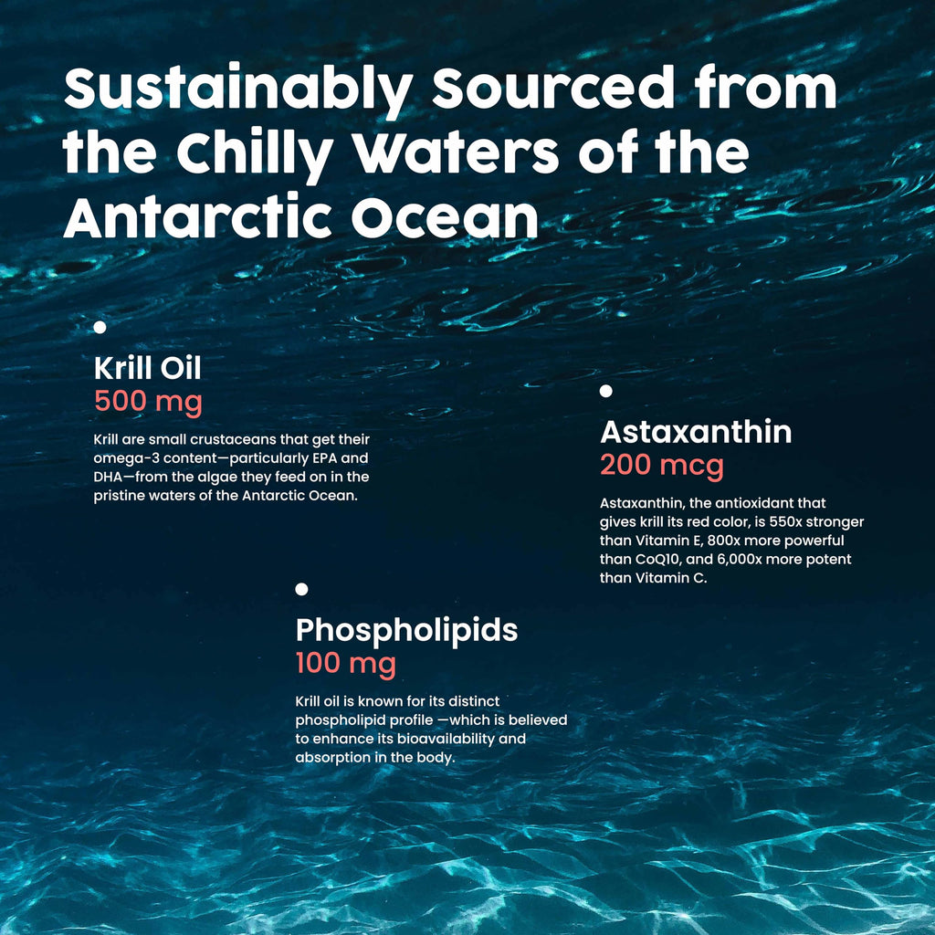 Antarctic Krill Oil 500mg Omega-3 60 Softgels J284