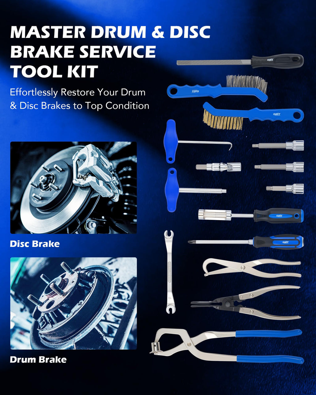 15-Piece Drum & Disc Brake Tool Kit K796062