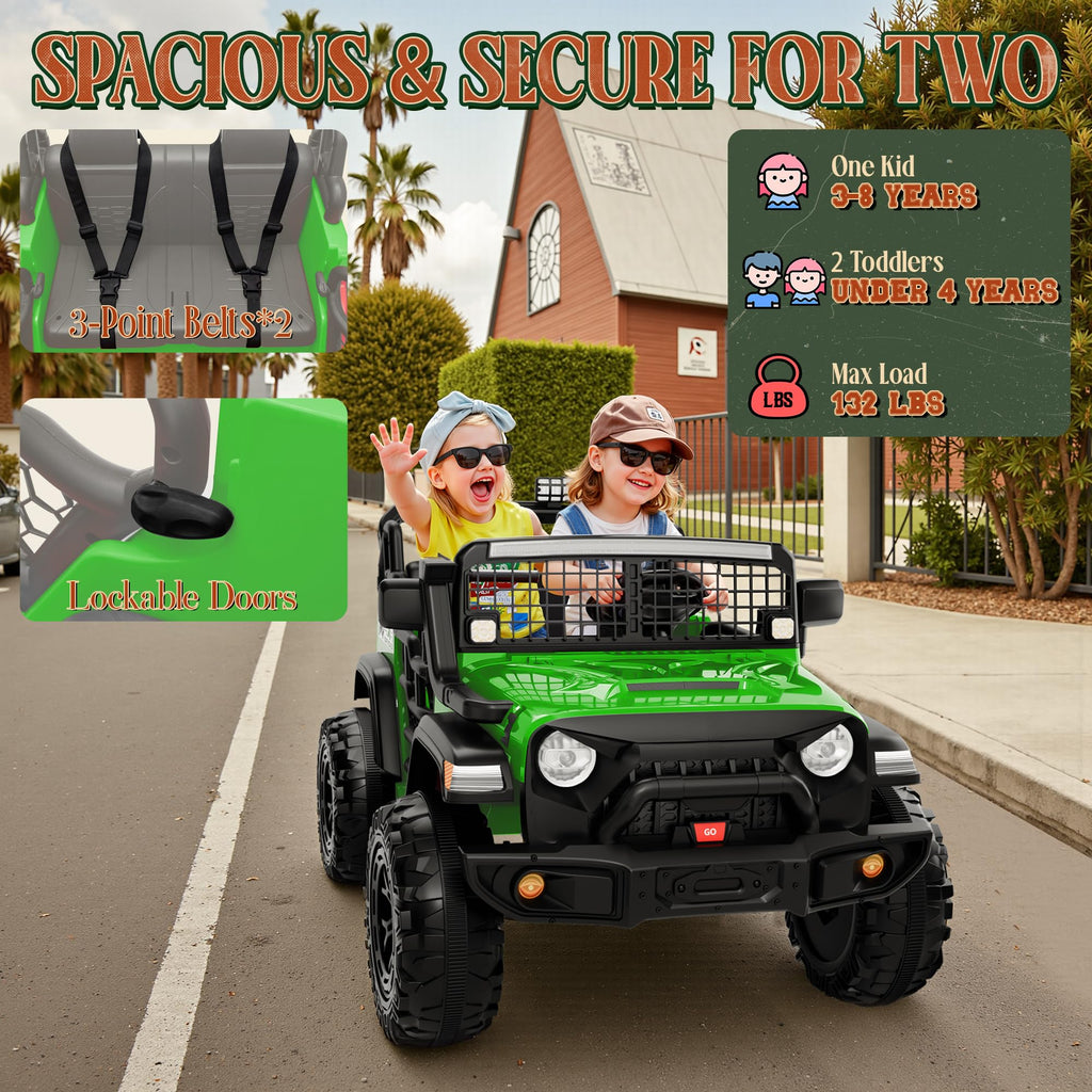 24V 2 Seater 4x4 Electric Ride on Truck U59010