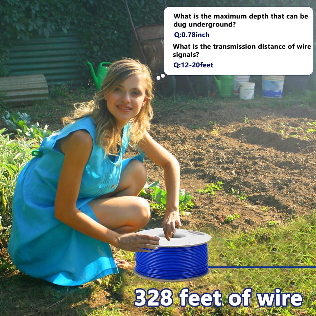 In-Ground Electric Pet Fence with 2 Waterproof Rechargeable Collars Z586