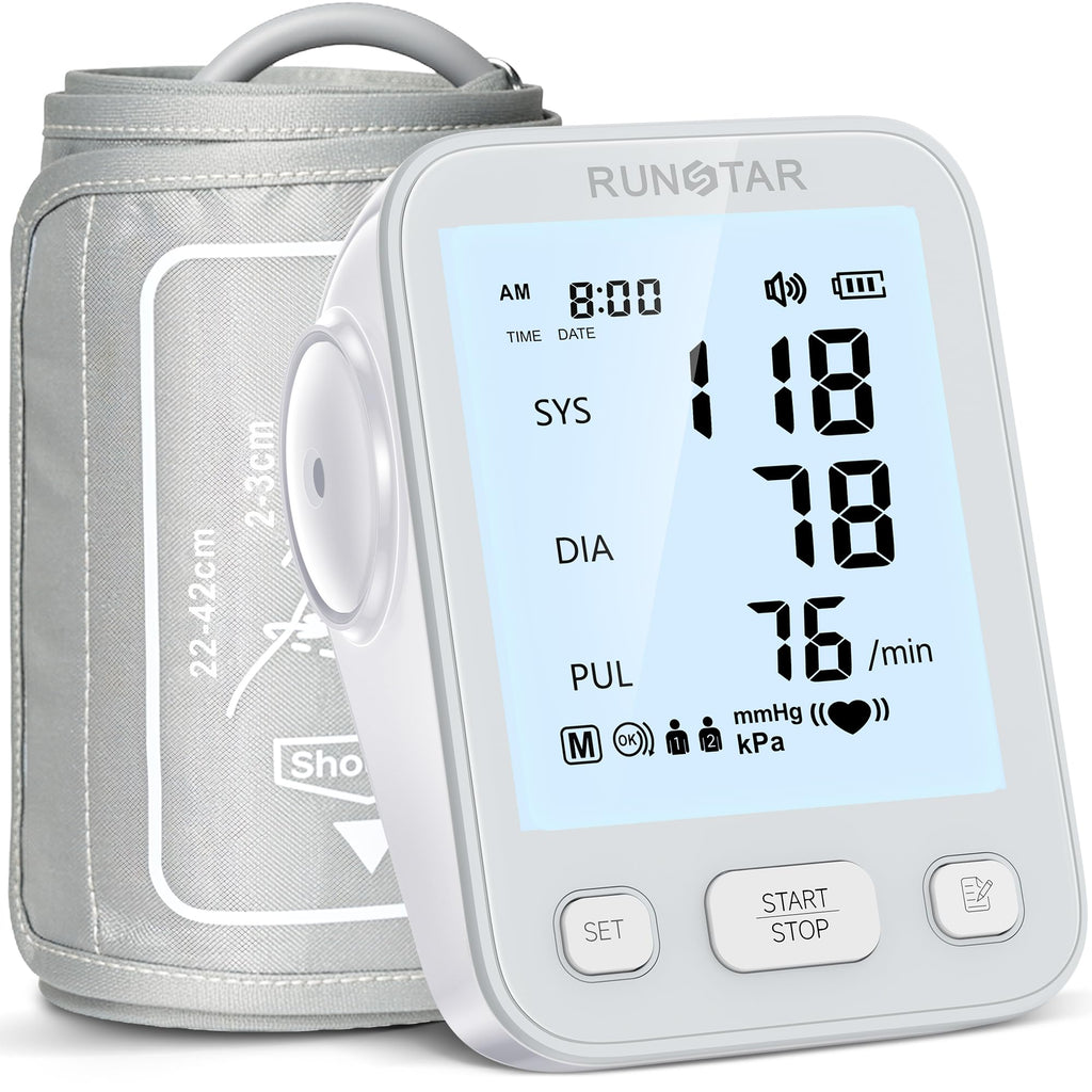 Upper Arm Blood Pressure Monitor with Wide Range Cuff, Grey L95989