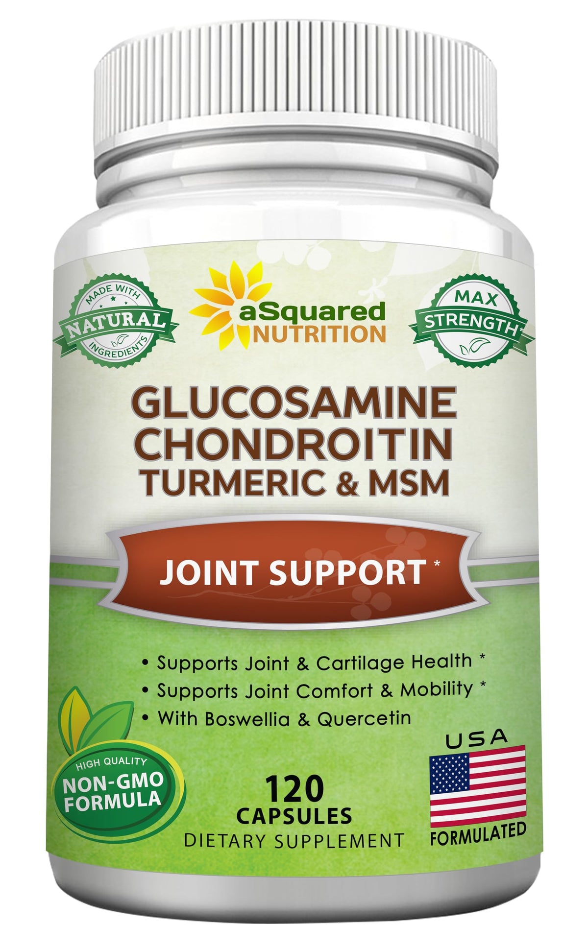 Glucosamine Chondroitin Turmeric MSM Boswellia 120 Capsules Supplement A6881