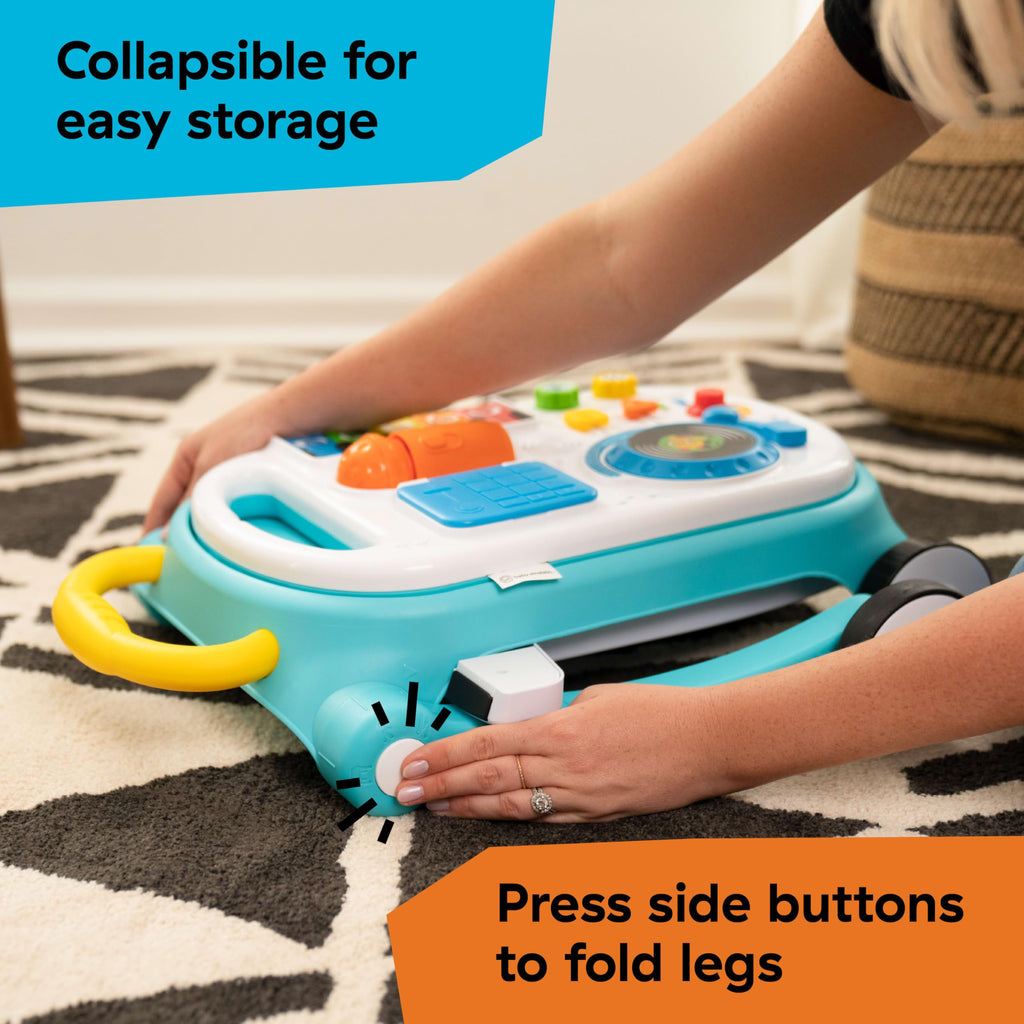 4-in-1 Push Walker Activity Center Toddler Table Floor Toy V2182