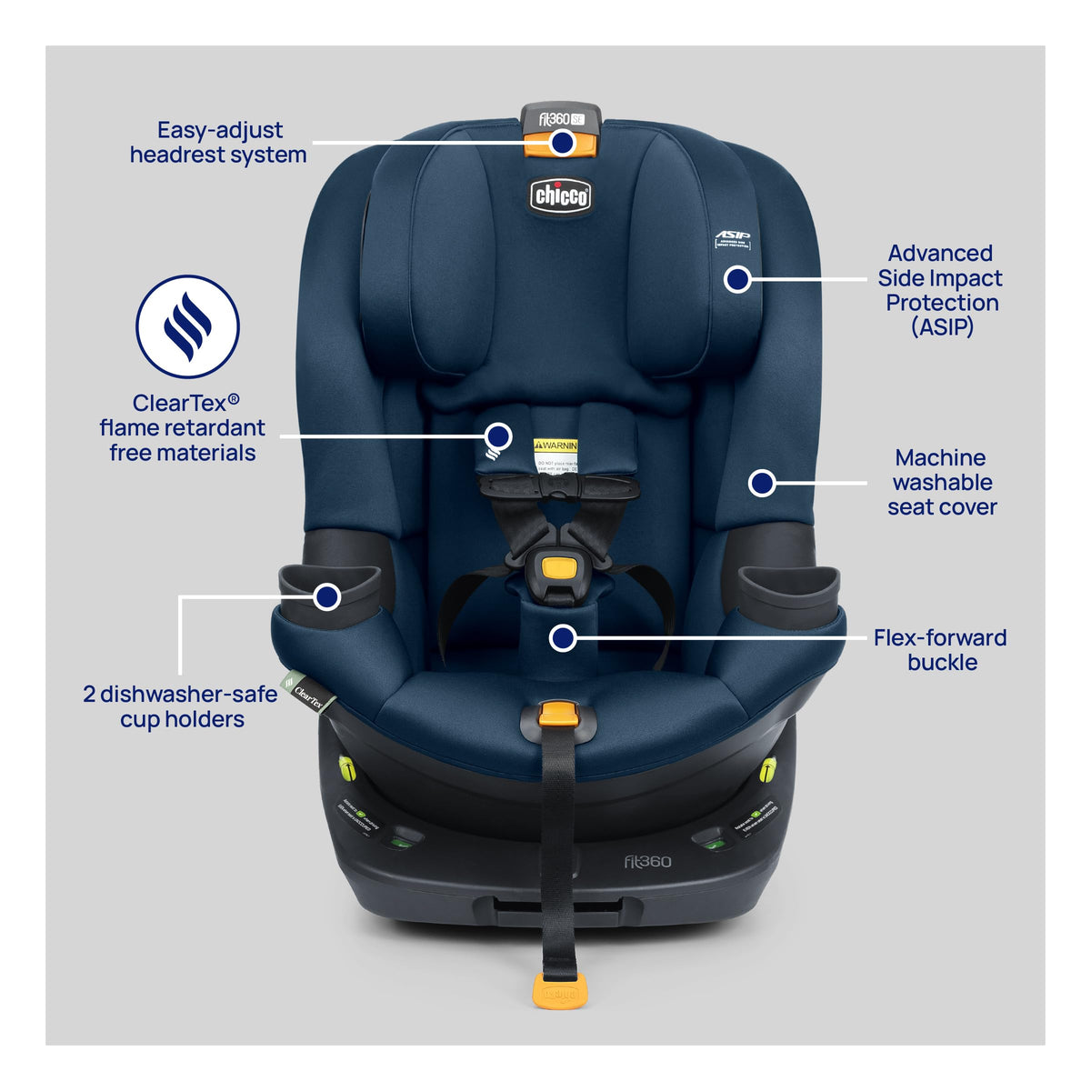Rotating Convertible Toddler Car Seat I486064