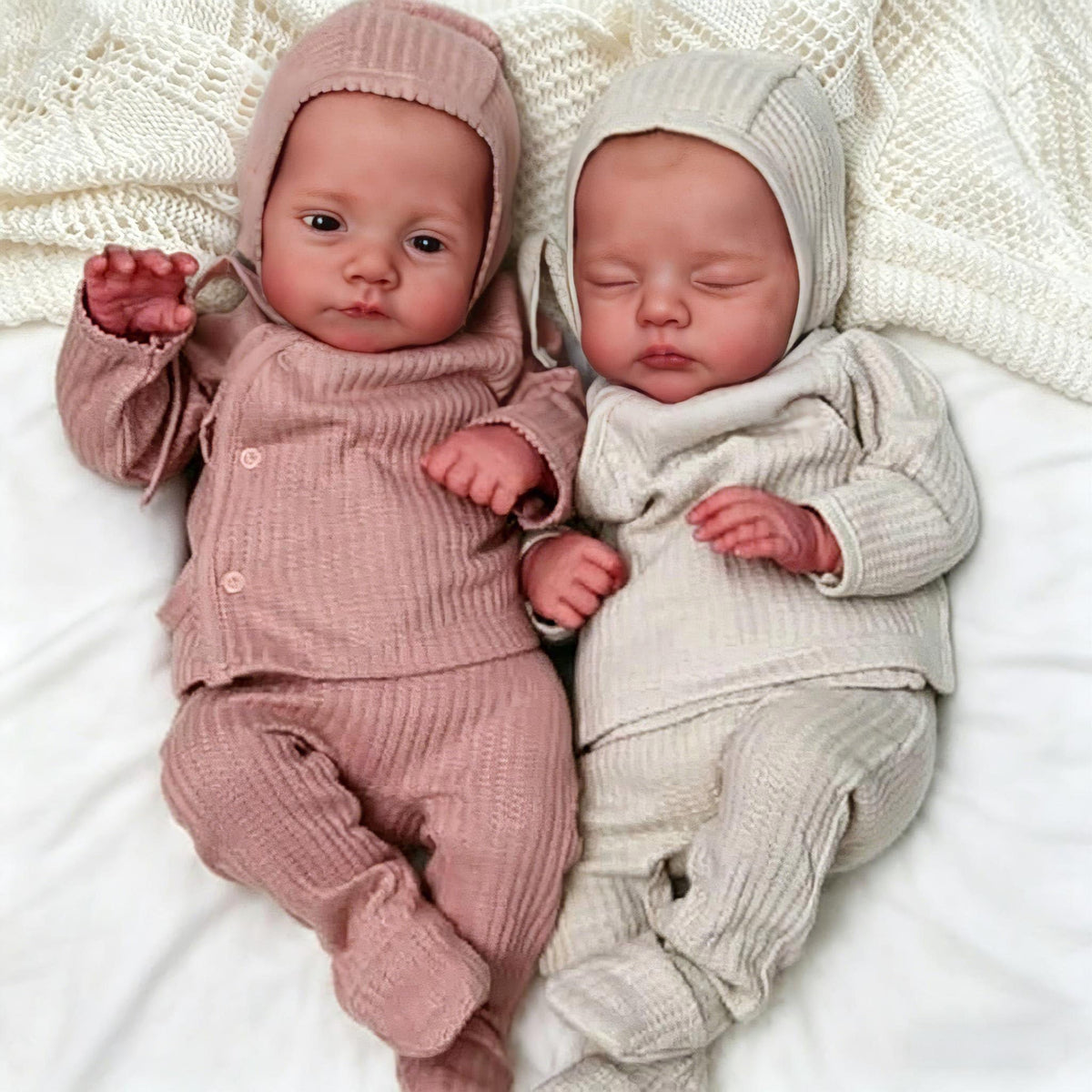 18 in Realistic Baby Dolls Twins with Accessories M274