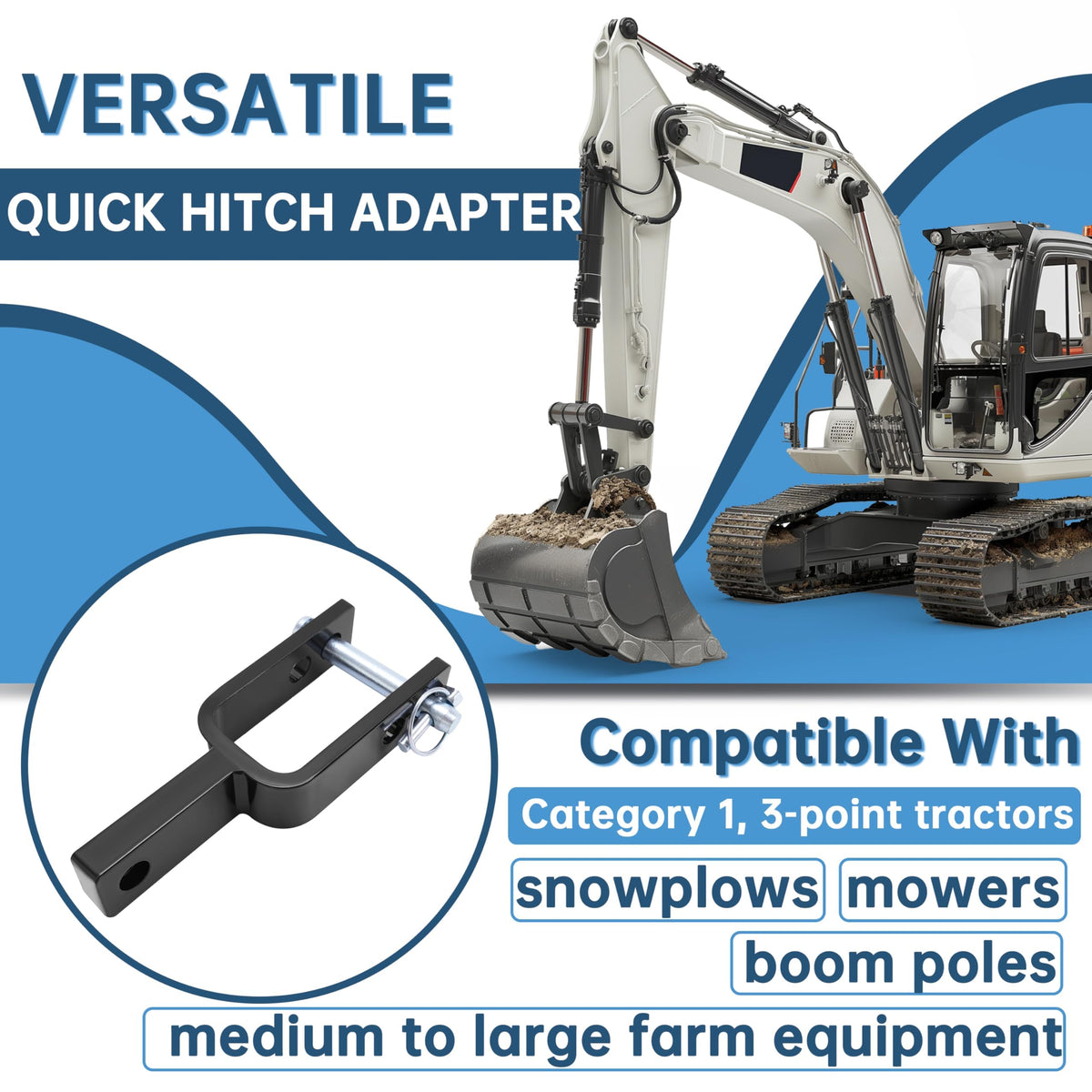 Quick Hitch Adapter for Category 1 3-Point D812
