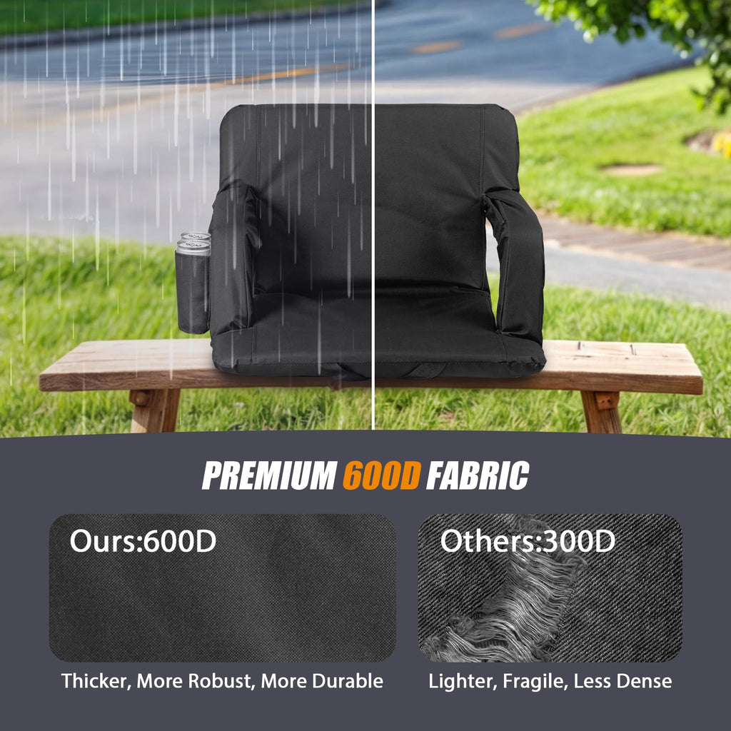 2 Pack Reclining Stadium Seat with Back Support E528006