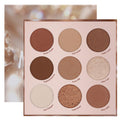 9 Colors Brown & Copper Eyeshadow Palette with Matte & Shimmer Finishes D463