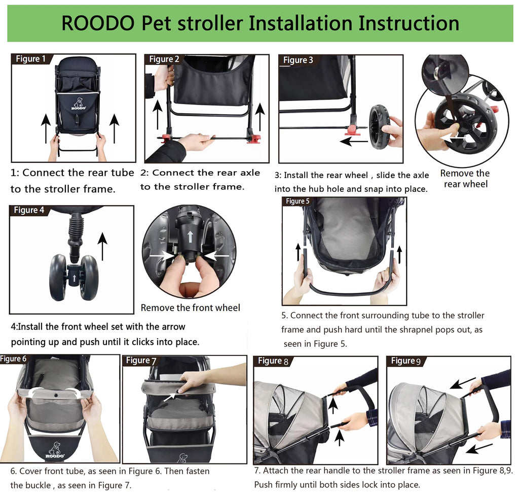 3 Wheel Foldable Pet Stroller E19879
