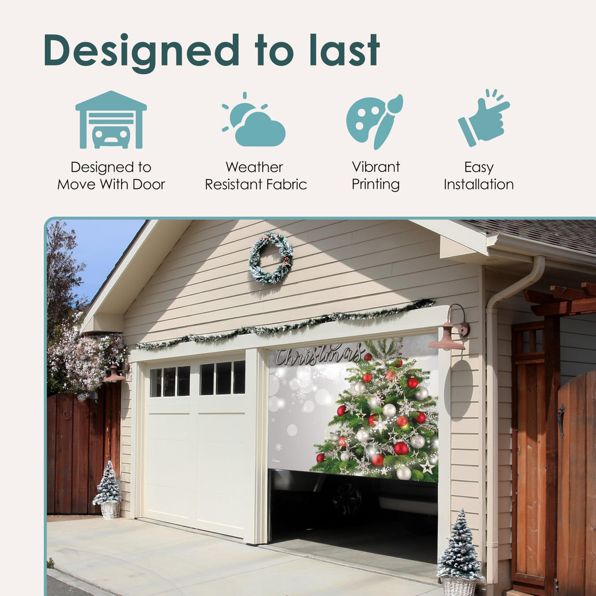 Christmas Tree Garage Door Banner G91125