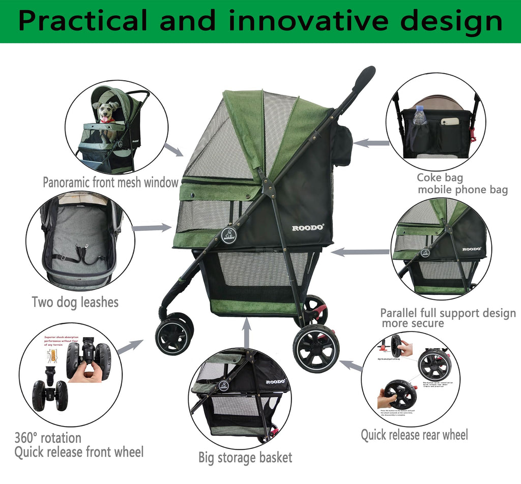 3 Wheel Foldable Pet Stroller E19879