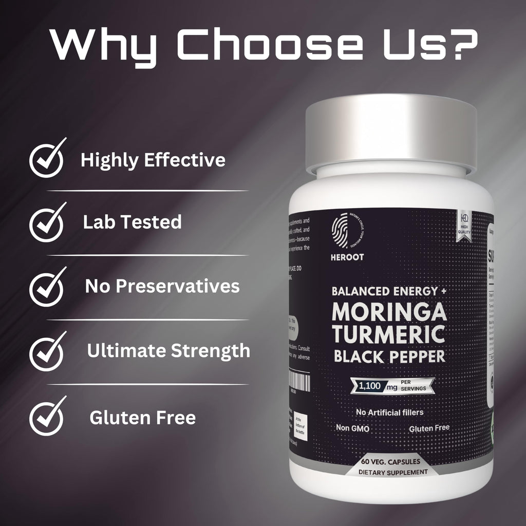 Turmeric with Black Pepper & Moringa 1000 mg, 120 Capsules B6308