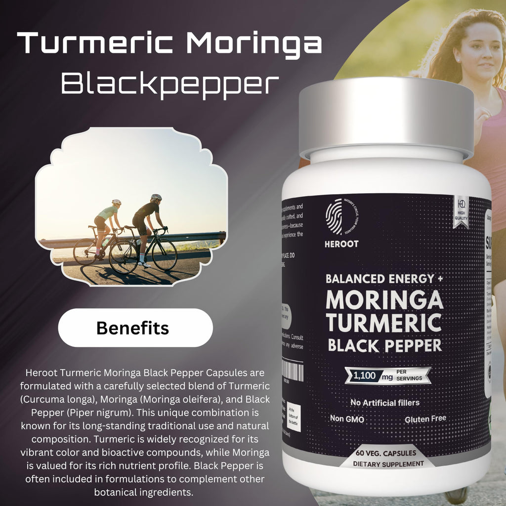 Turmeric with Black Pepper & Moringa 1000 mg, 120 Capsules B6308