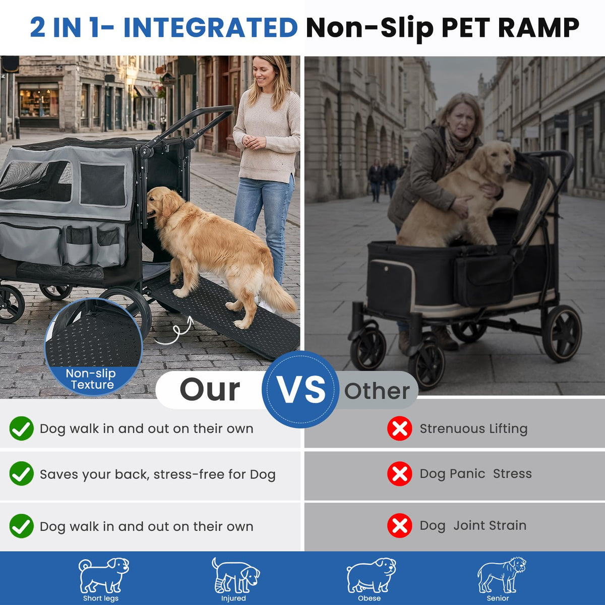 Large Foldable Dog Stroller D685