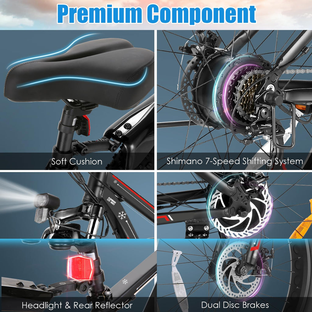 26" Fat Tire 48V 750W Electric Bike X9562