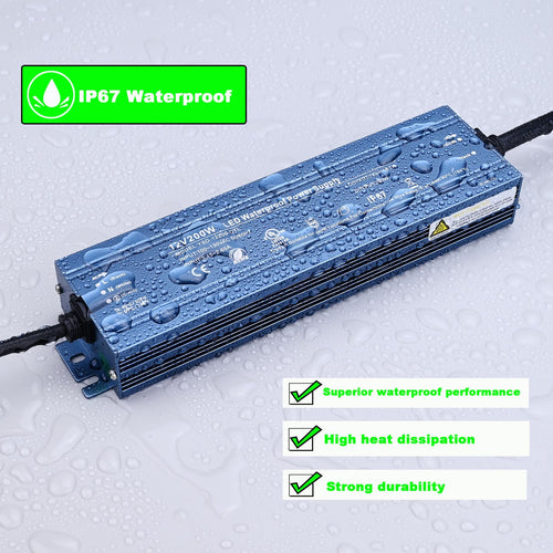 12V 200W IP67 Waterproof LED Driver N10885