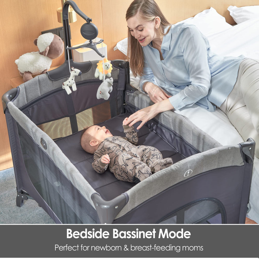 5-in-1 Pack and Play with Bassinet and Changing Table K957