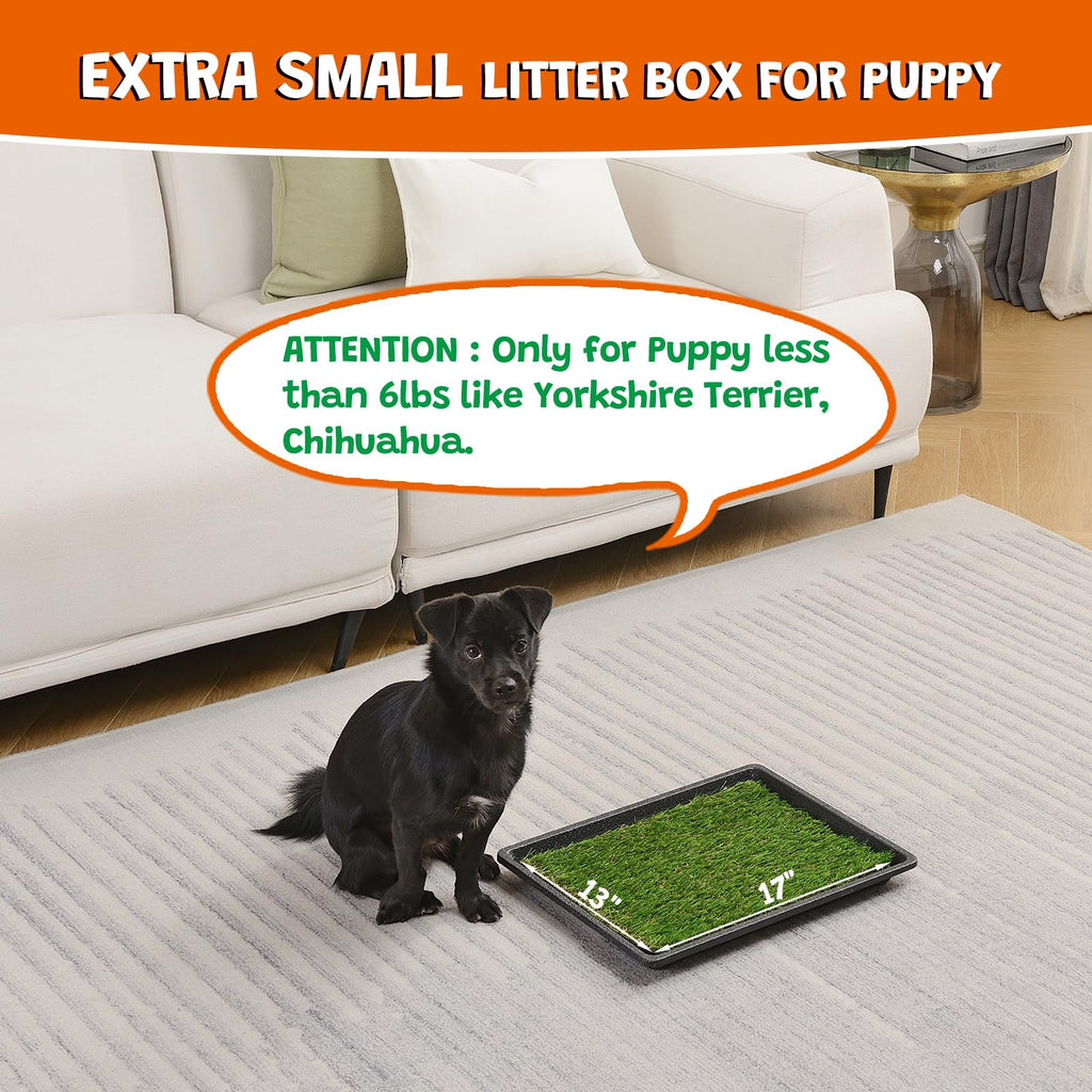 Extra Small Dog Grass Pee Pads with Tray T8228