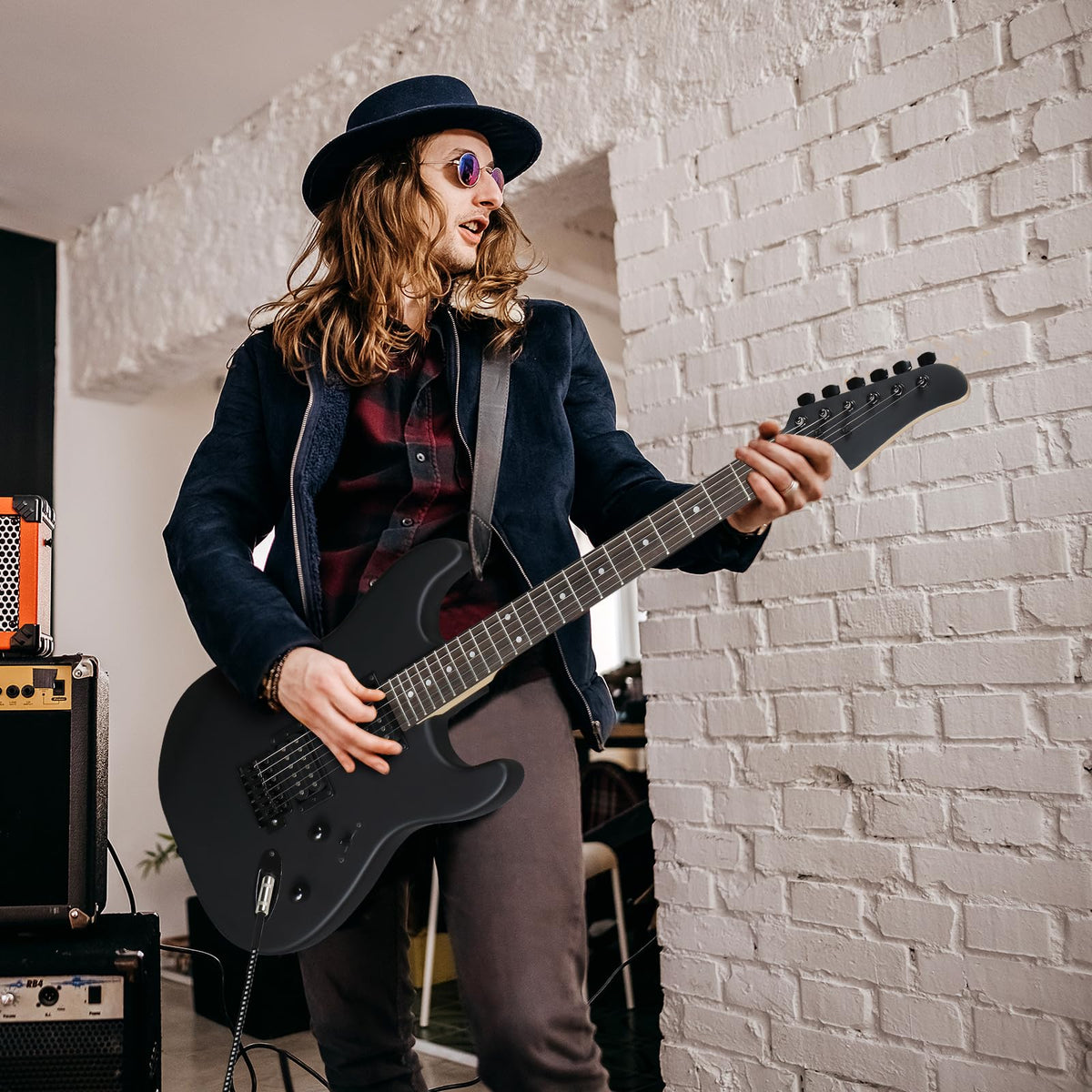 39 Inch H-H Pickup Electric Guitar I240224