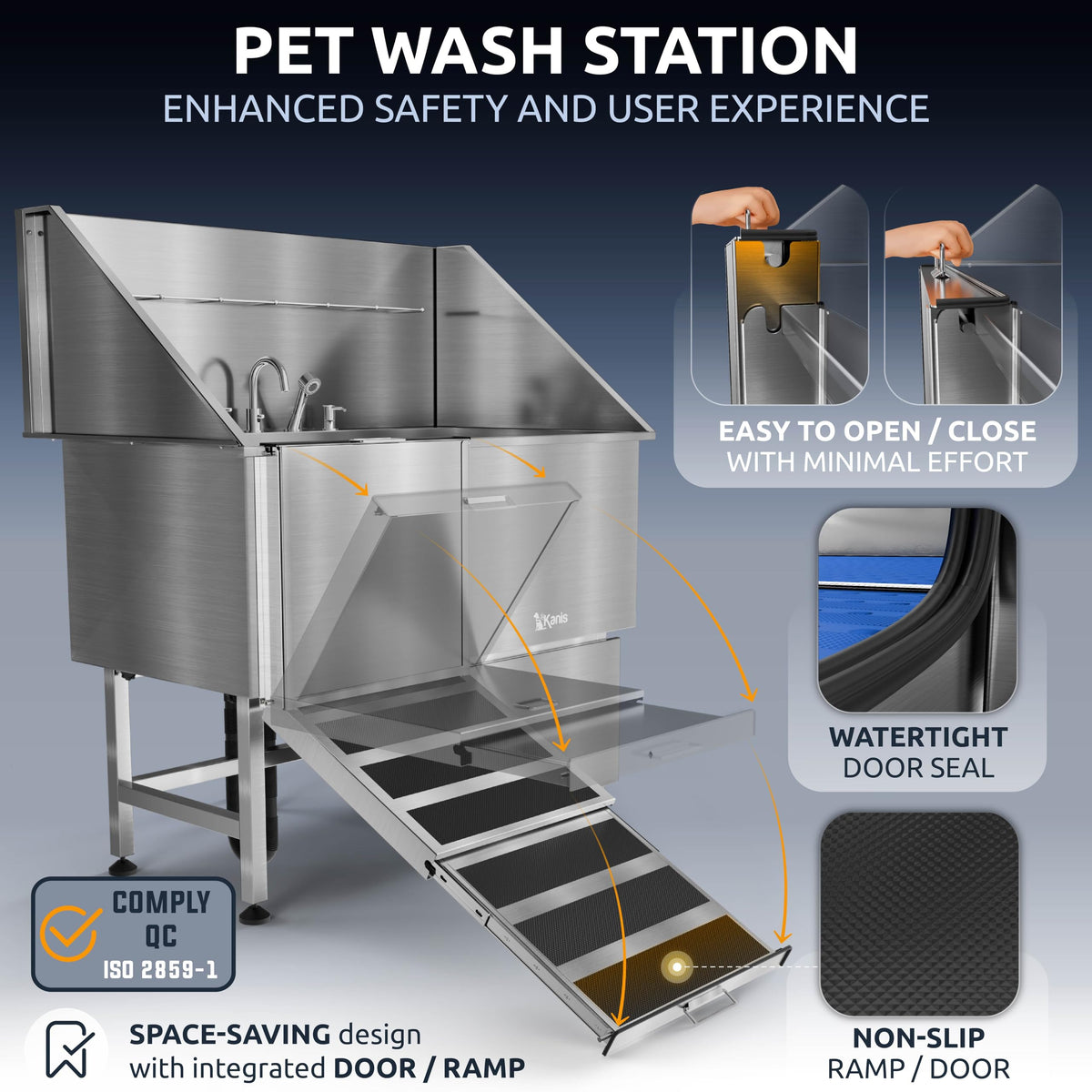 304 Stainless Steel Pet Wash Sink P2849