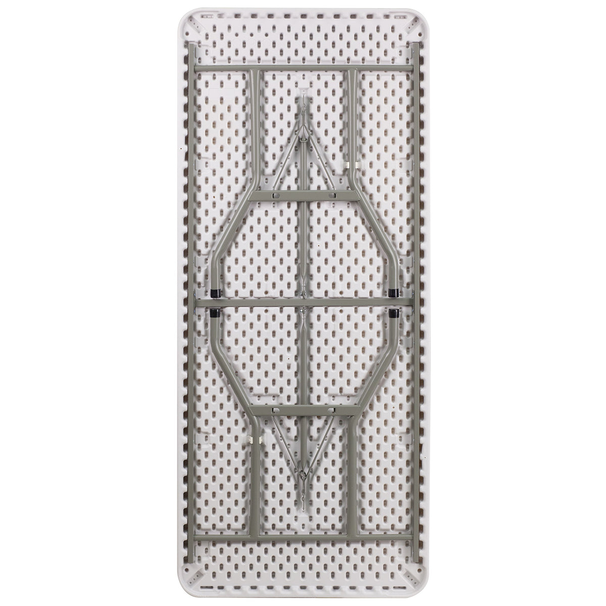6-Foot Granite White Plastic Folding Table D20438