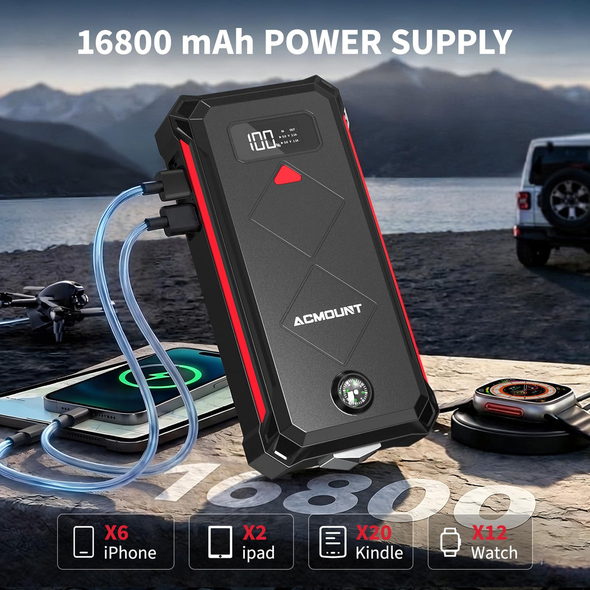 5000A Car Battery Jump Starter S4132