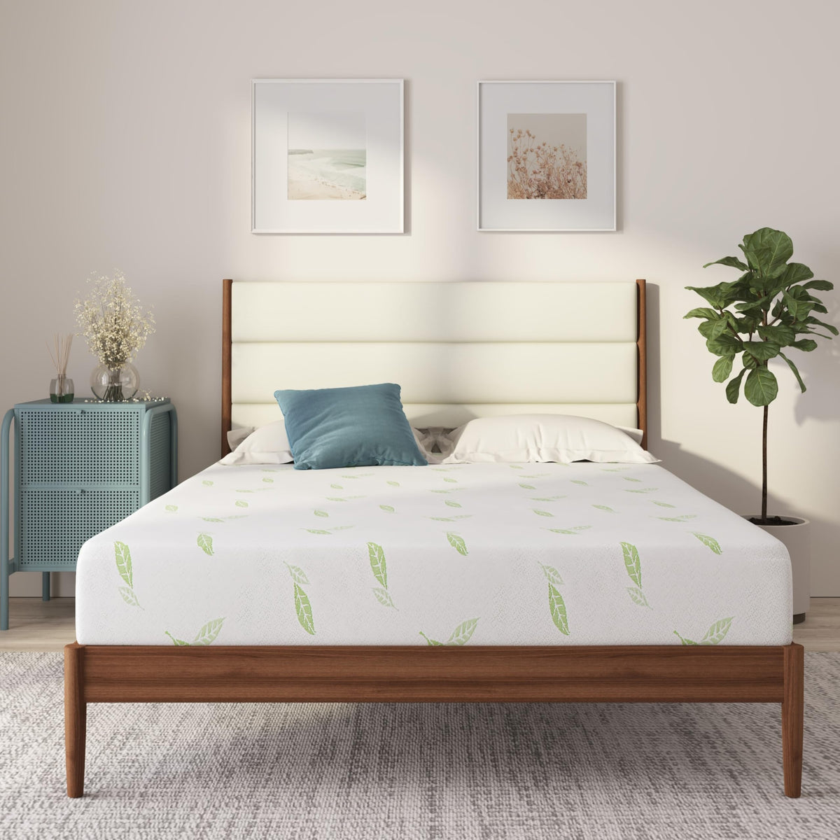Twin Size 6 Inch Green Tea Memory Foam Mattress Z6014