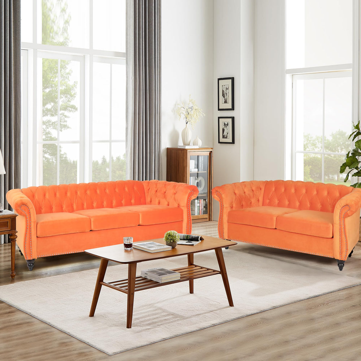 Tufted Velvet 2 Seater Sofa I71288