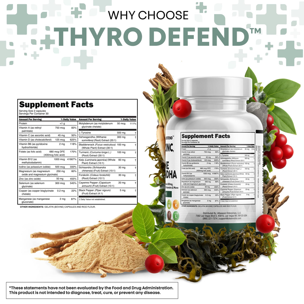 Selenium Iodine Thyroid Support Capsules Z2770