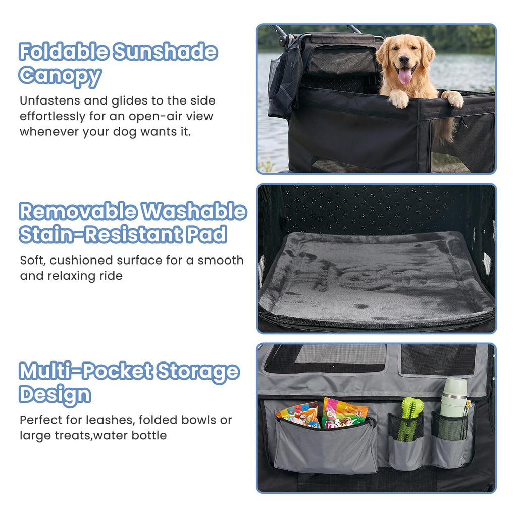 Large Foldable Dog Stroller D685