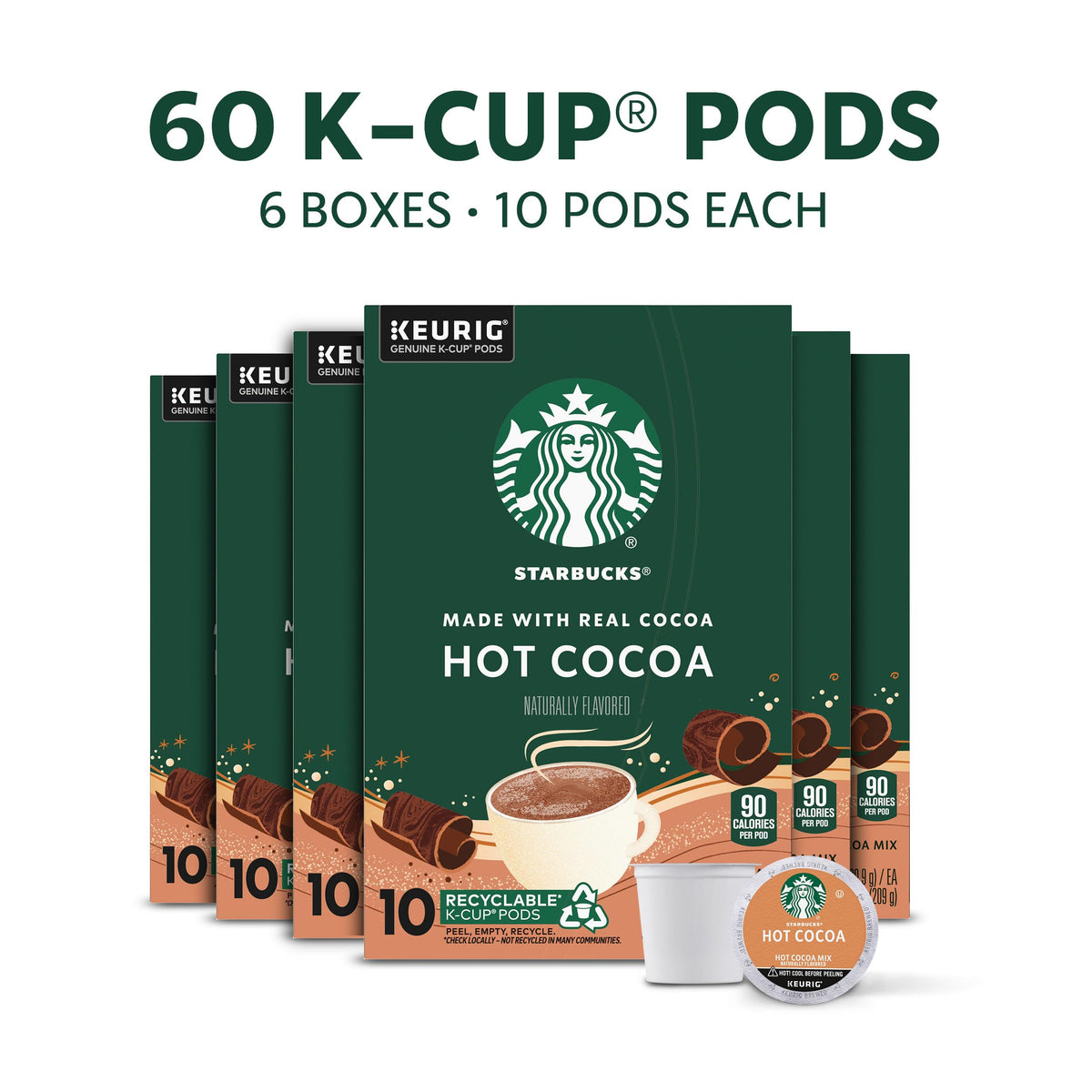 Hot Cocoa K-Cup Coffee Pods, 60 Keurig Pods V763363