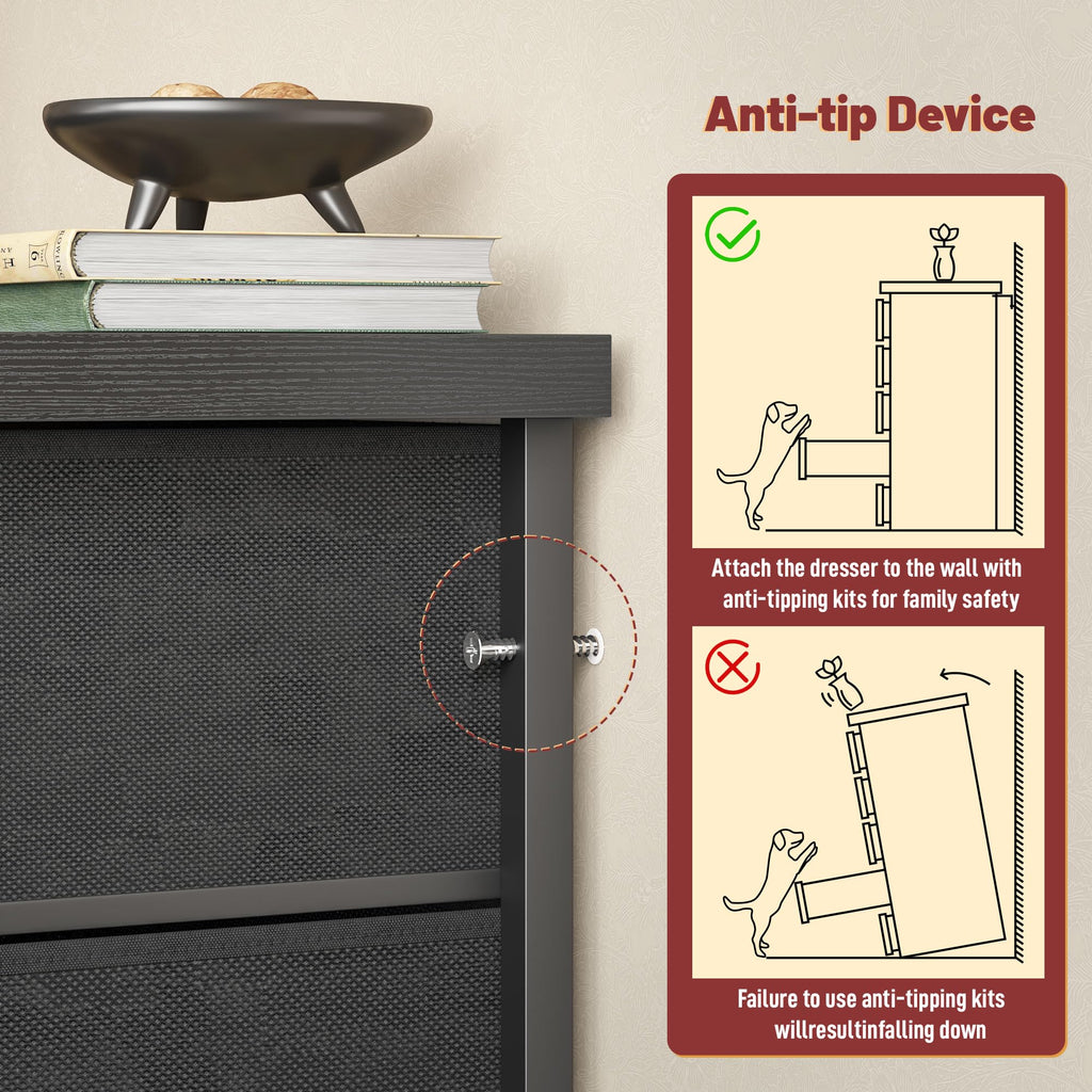 Black 12 Drawer Dresser E137