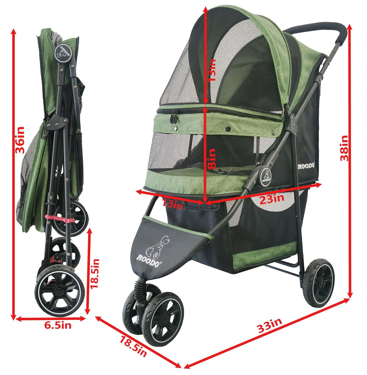 3 Wheel Foldable Pet Stroller E19879