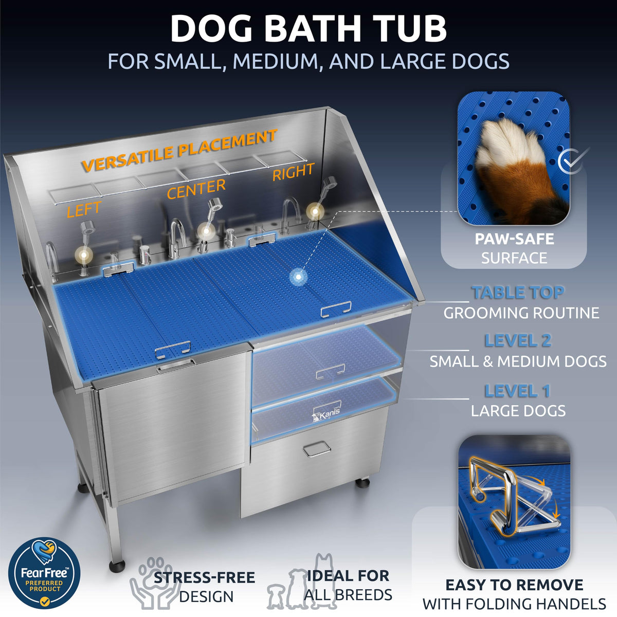 304 Stainless Steel Pet Wash Sink P2849