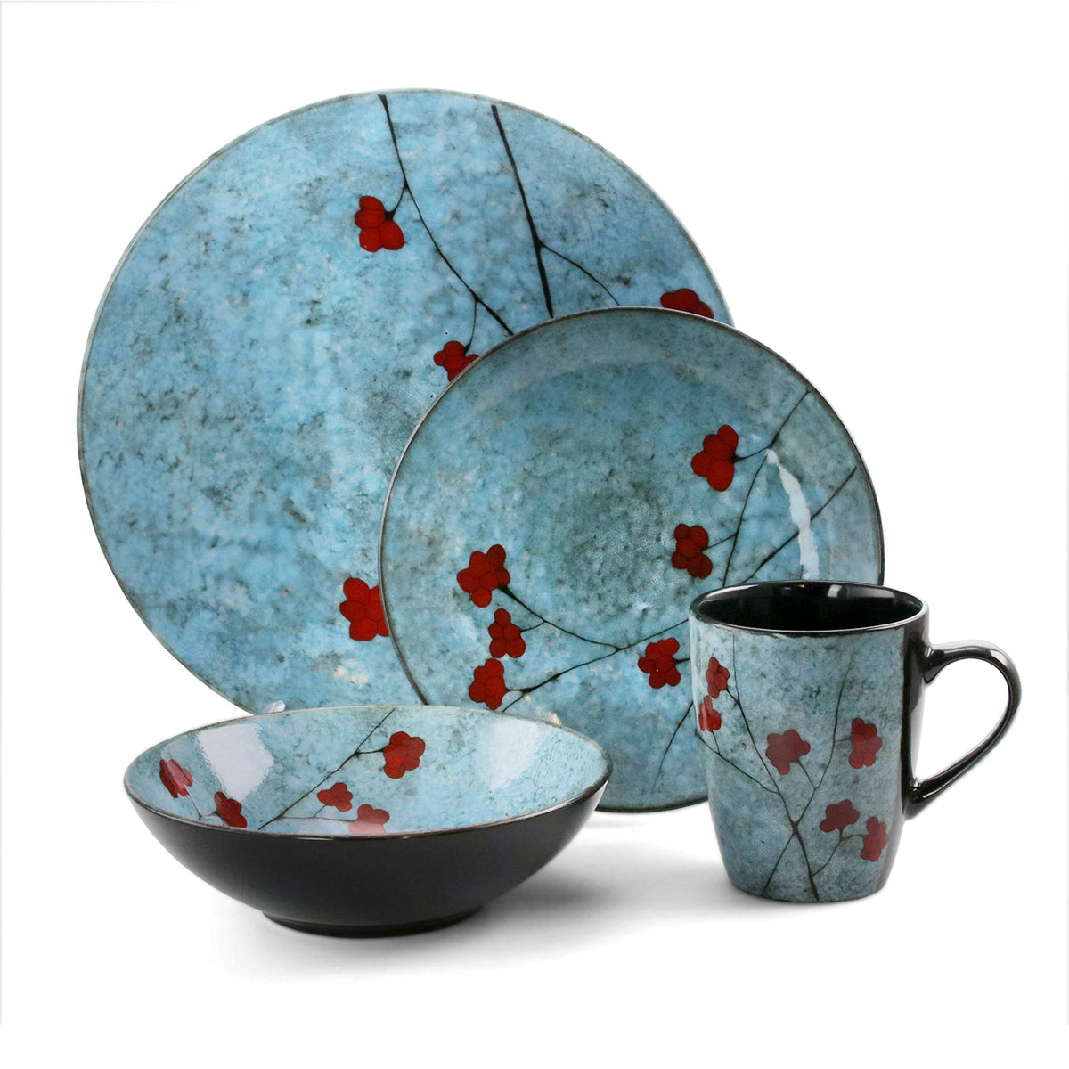 16 Piece Dinnerware Set in Blue C3723