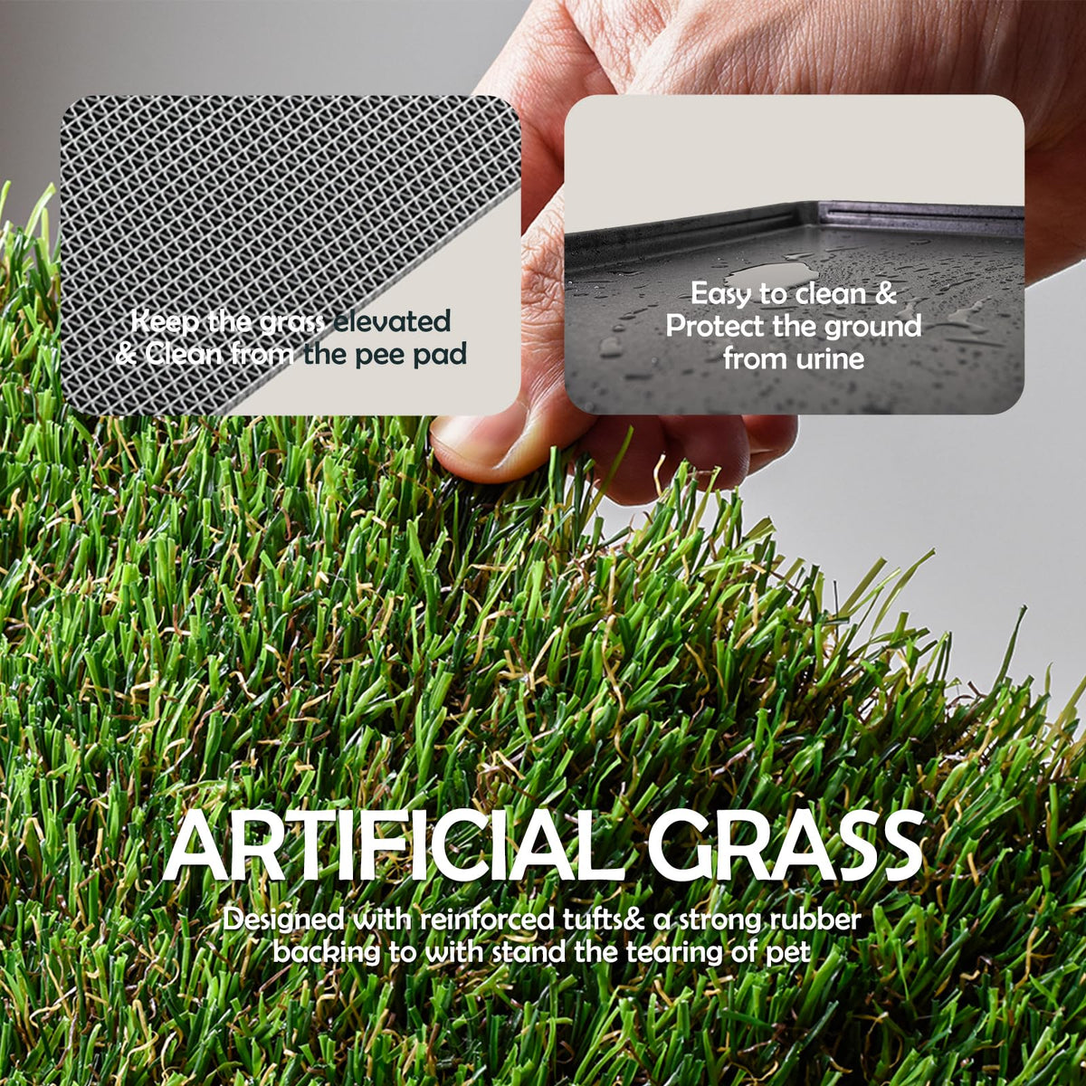 Extra Small Dog Grass Pee Pads with Tray T8228