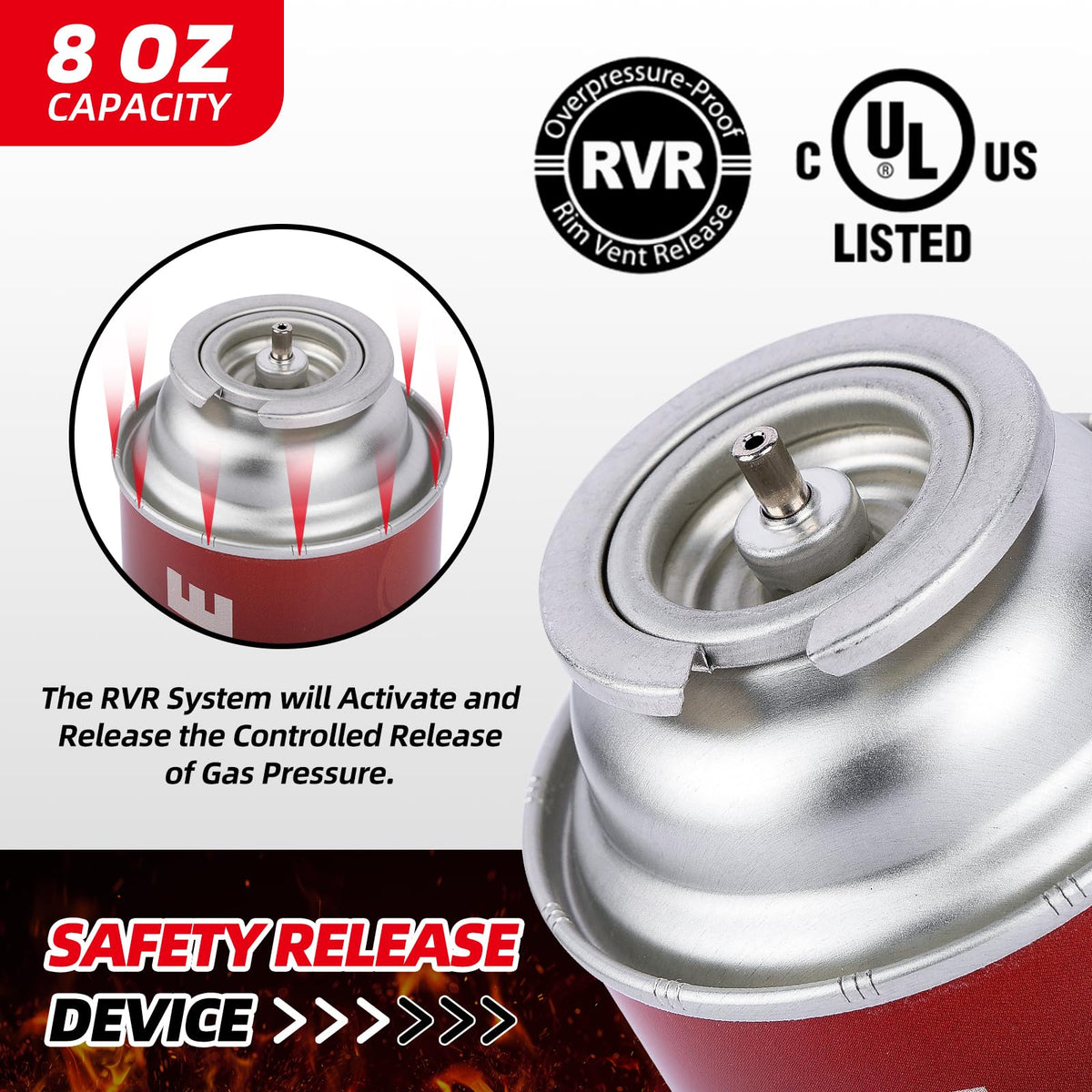 8 oz Butane Fuel Canisters, Pack of 28 N119
