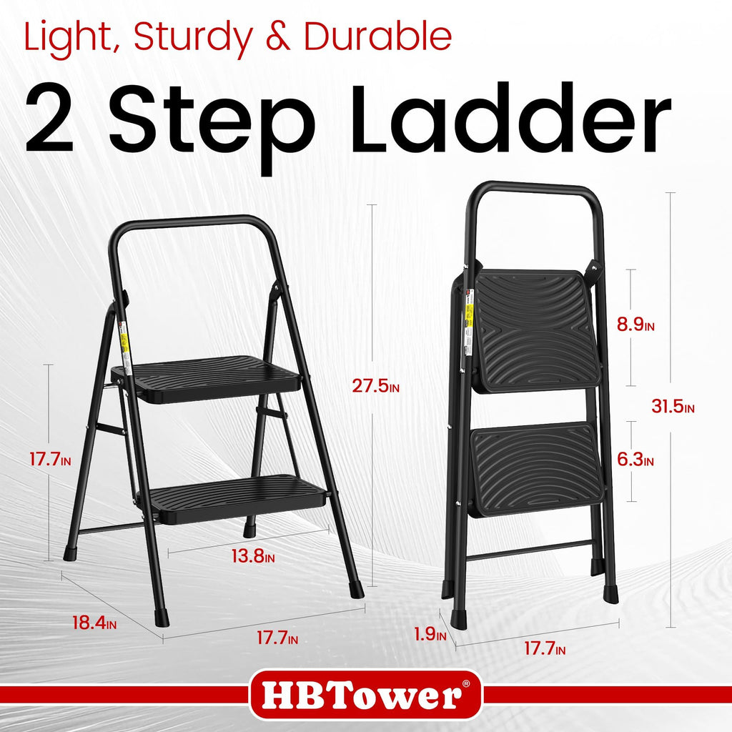 2 Step Ladder with Anti-Slip Pedal W13128