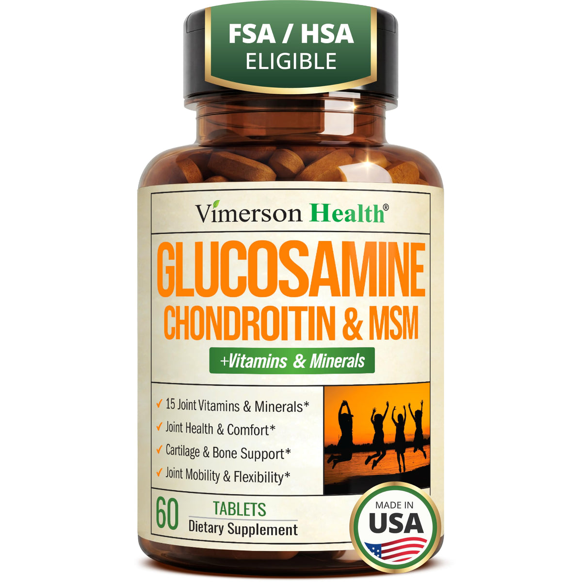 Glucosamine Chondroitin MSM Joint Supplements 60 Tabs A47889