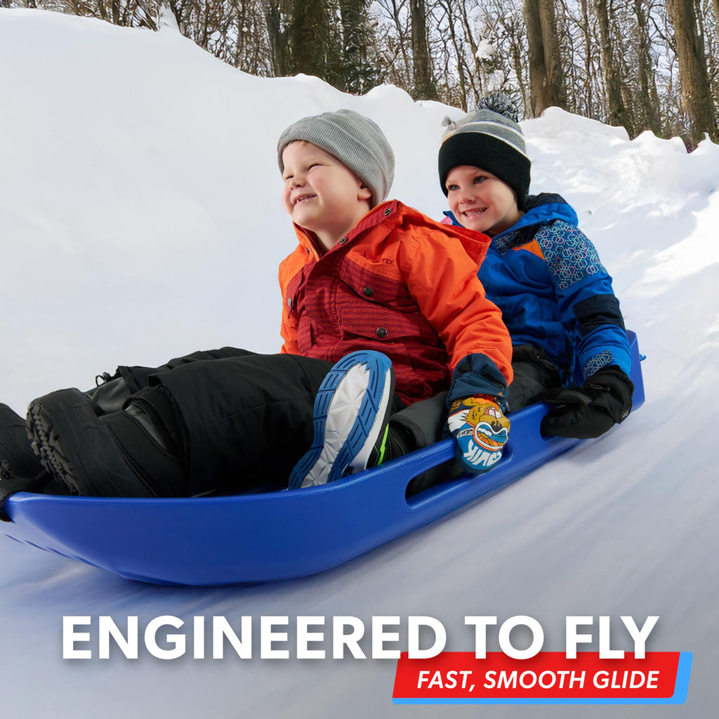 2 Person Snow Sled with Pull Strap and Padded Seat F4173