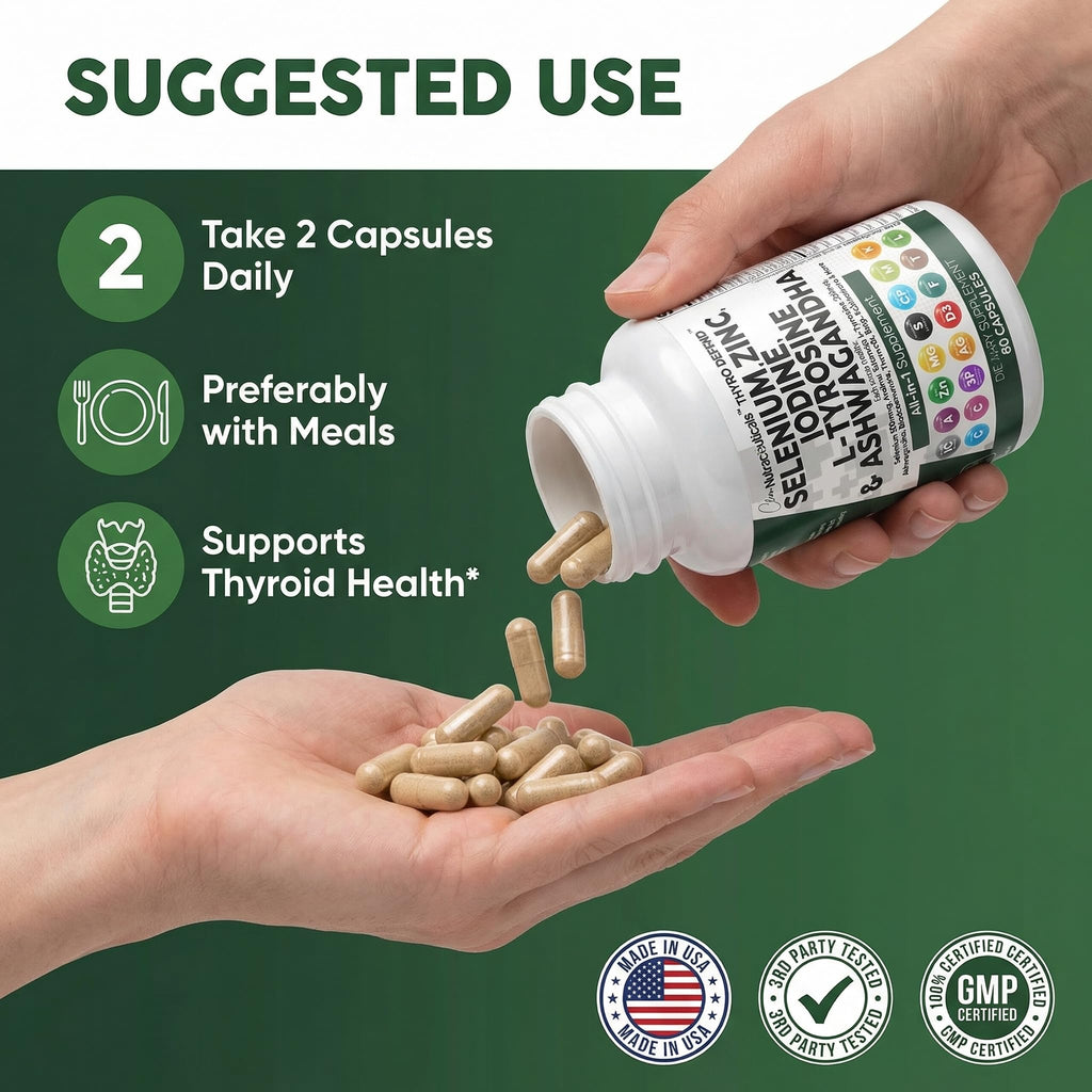 Selenium Iodine Thyroid Support Capsules Z2770