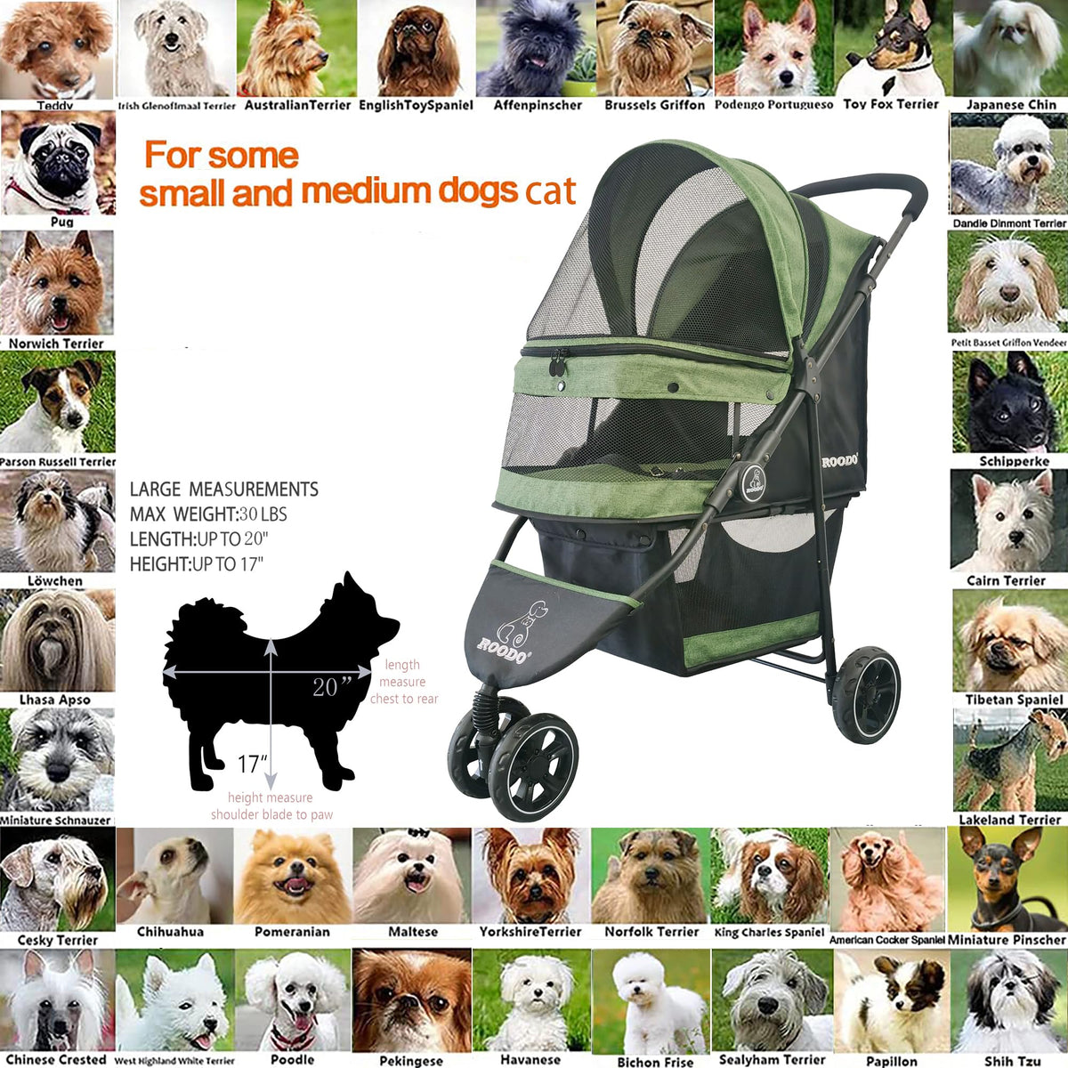 3 Wheel Foldable Pet Stroller E19879