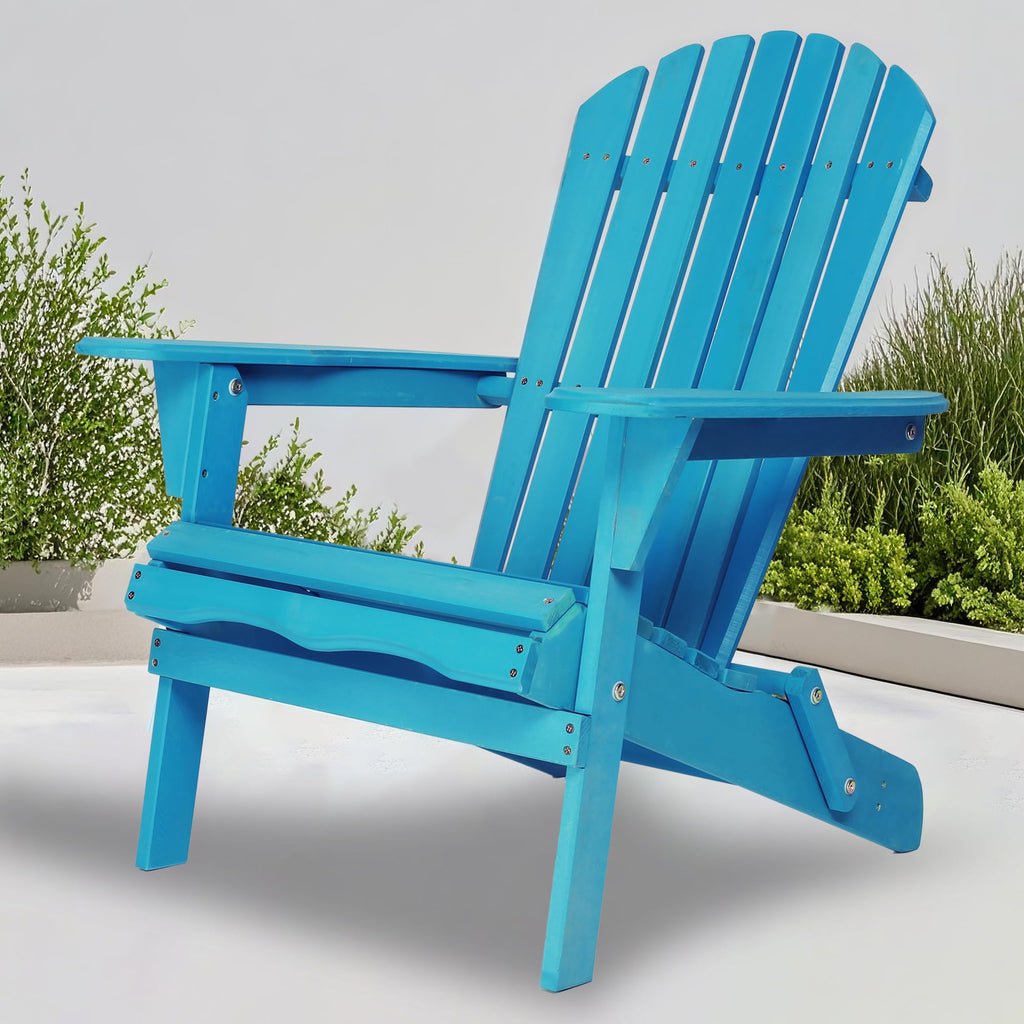 Solid Wood Folding Adirondack Chairs Set of 2 E521688