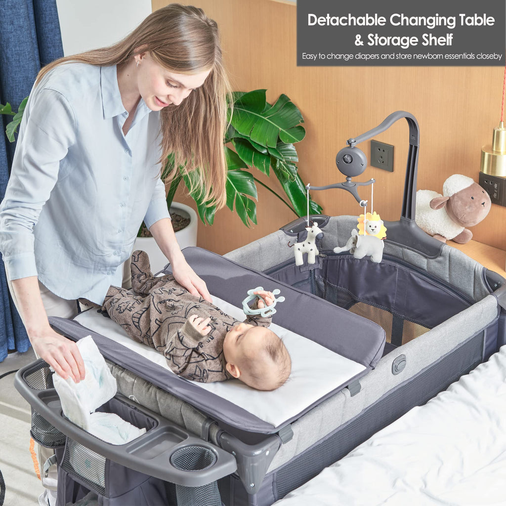5-in-1 Pack and Play with Bassinet and Changing Table K957