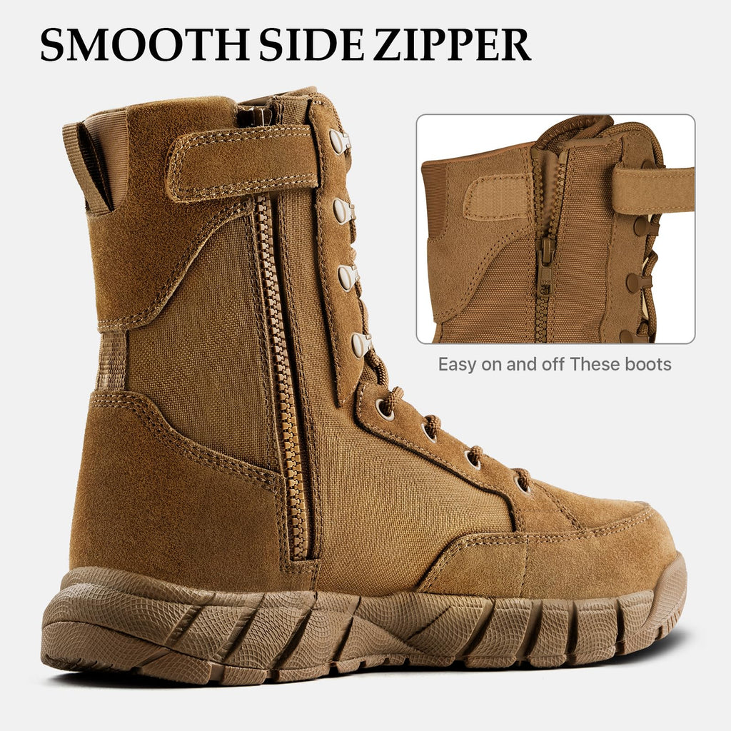 8" Zip Military Tactical Boot T65401