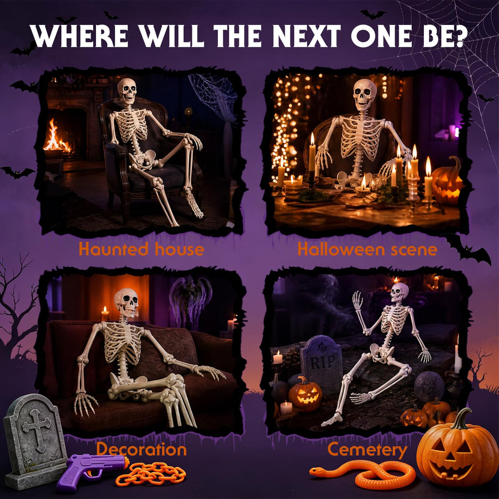 5.4 Ft Halloween Full Body Skeleton C9581
