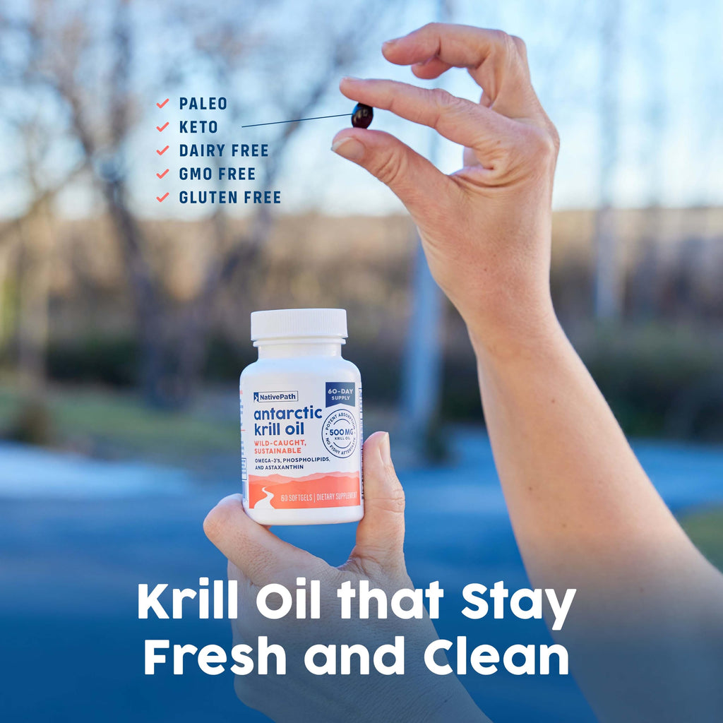 Antarctic Krill Oil 500mg Omega-3 60 Softgels J284