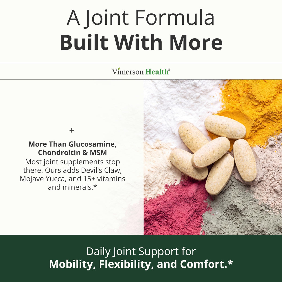 Glucosamine Chondroitin MSM Joint Supplements 60 Tabs A47889