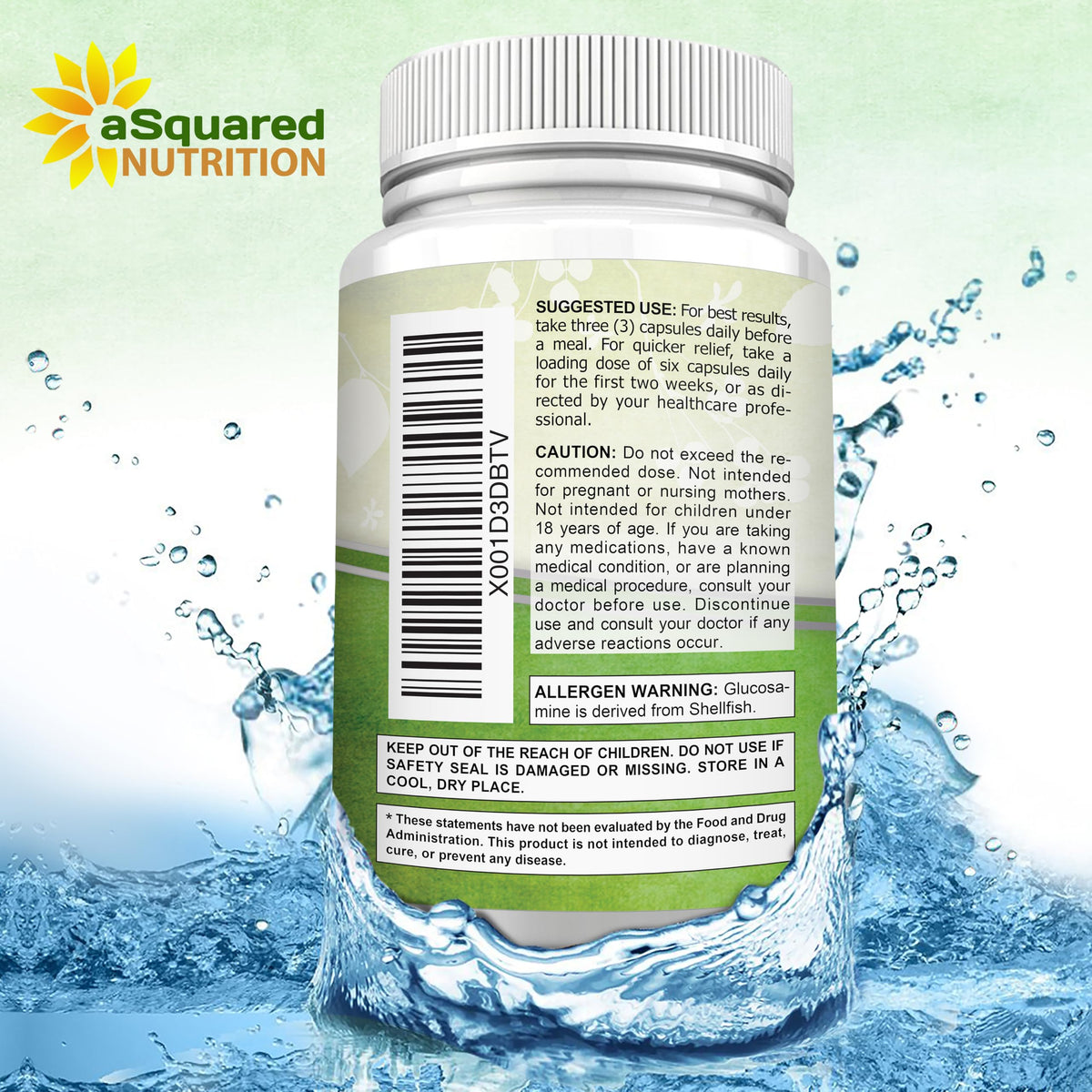 Glucosamine Chondroitin Turmeric MSM Boswellia 120 Capsules Supplement A6881